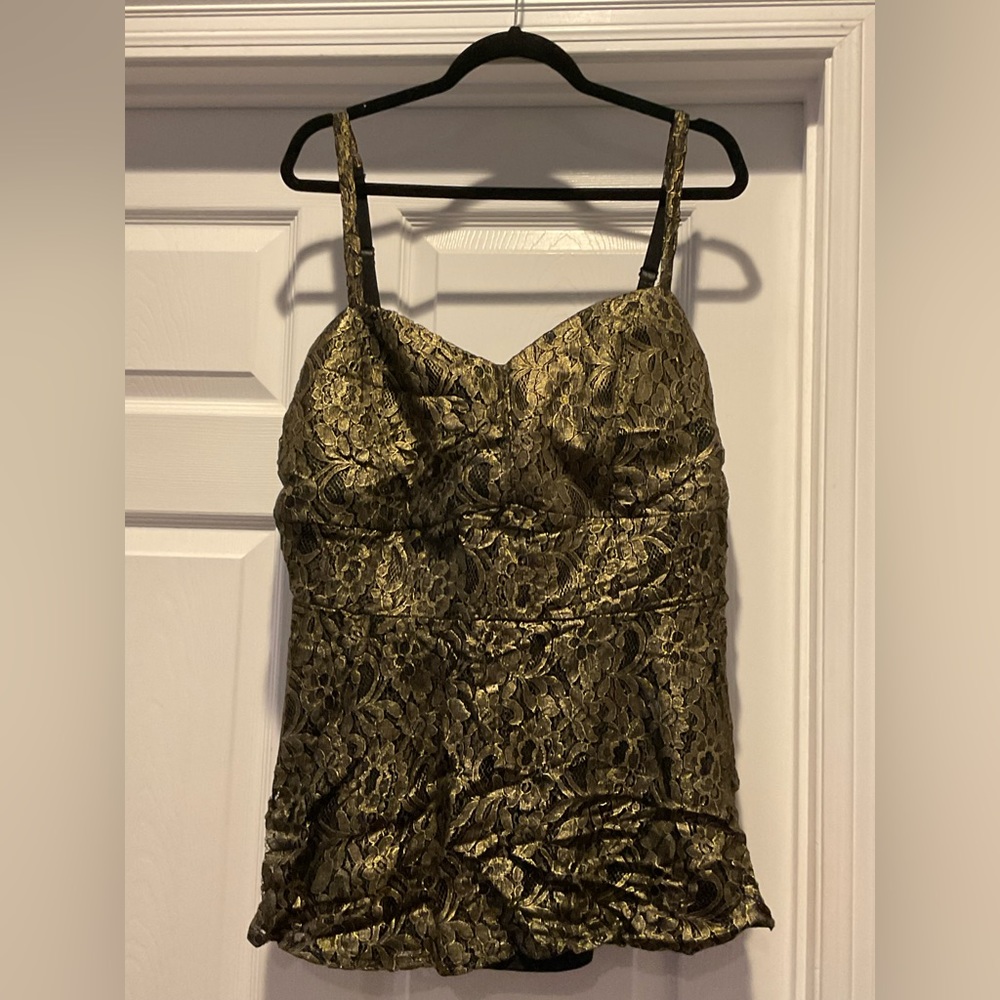 Gold dress top